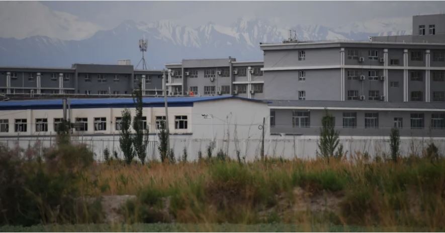Facility believed to be a internment camp where Muslim ethnic minorities are detained in China’s northwestern Xinjiang region. (Greg Baker / AFP via Getty Images)